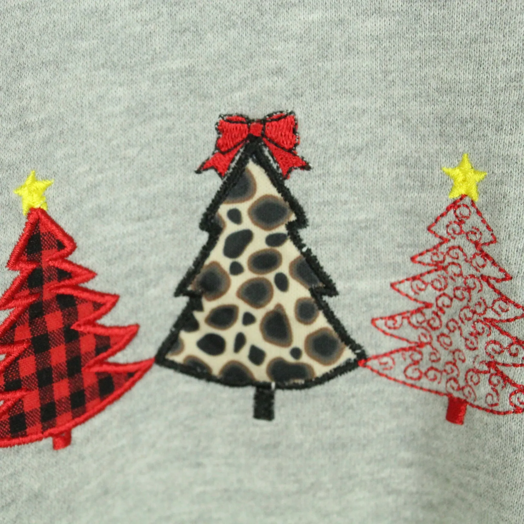 Vintage X-MAS Sweatshirt Gr. M grau Patch: Tannenbume